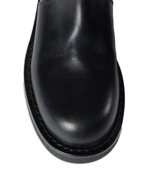 Ann Demeulemeester Black Side-Zip Round-Toe Boots for men