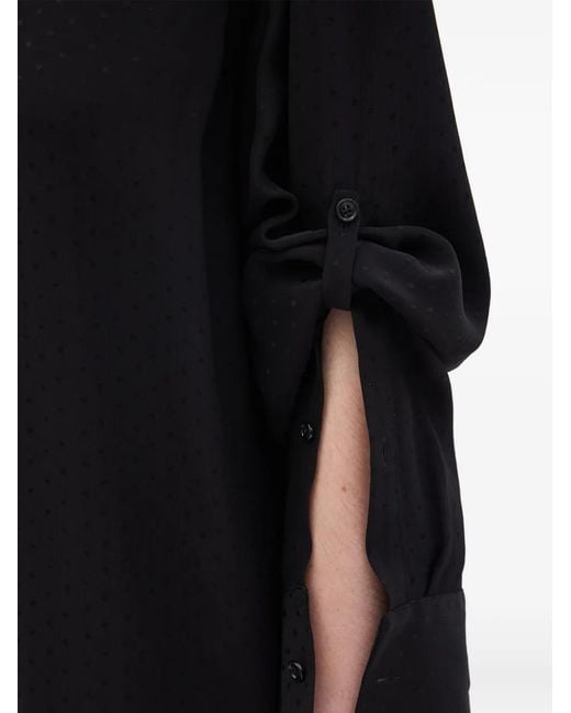 Ann Demeulemeester Black Dien Lavallière Neck-Tie Shirt