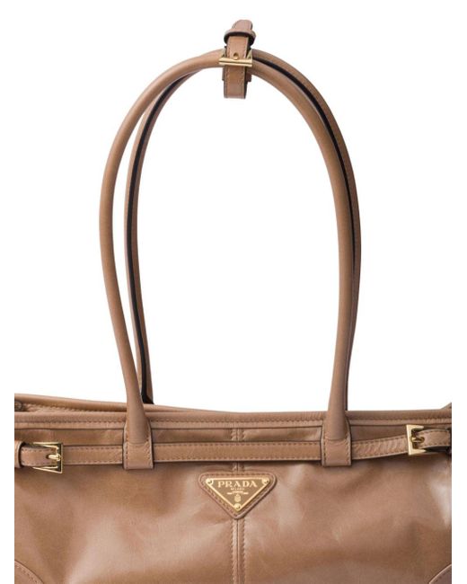 Prada Natural Medium Leather Handbag