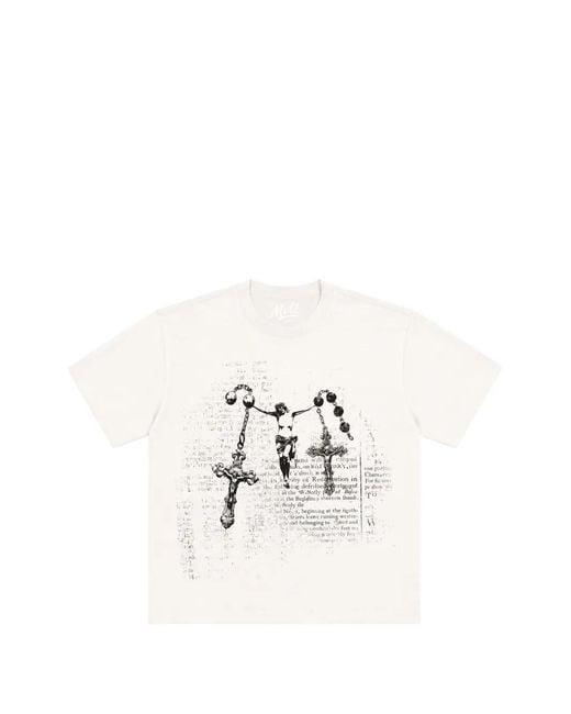 Melt White Graphic-Print Crew-Neck T-Shirt for men