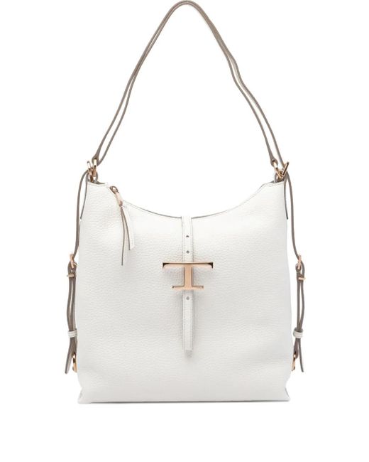 Tod's White T-Timeless Schultertasche