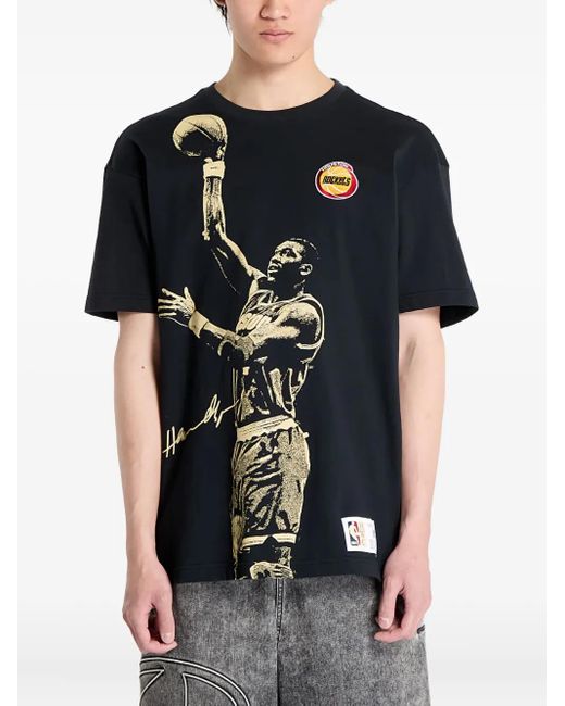 Mitchell & Ness Black Hakeem Olajuwon T-Shirt for men