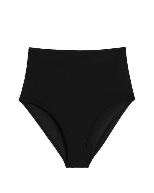 Totême Black High-Waisted Bikini Bottoms