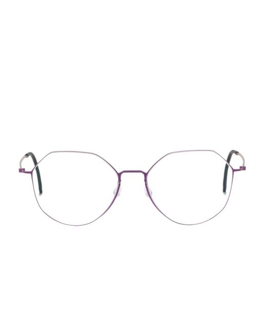 Lindberg 5540 Bril Met Geometrisch Montuur in het Purple