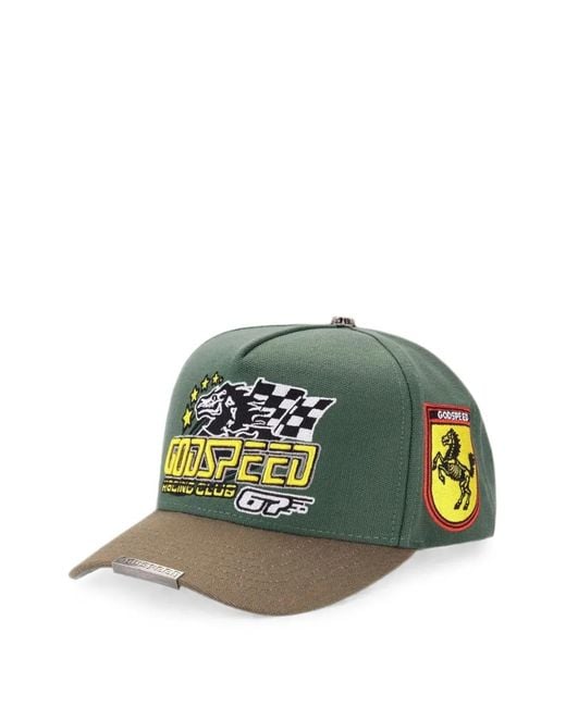 Godspeed Green Racing Club Members Logo-Embroidered Cap for men