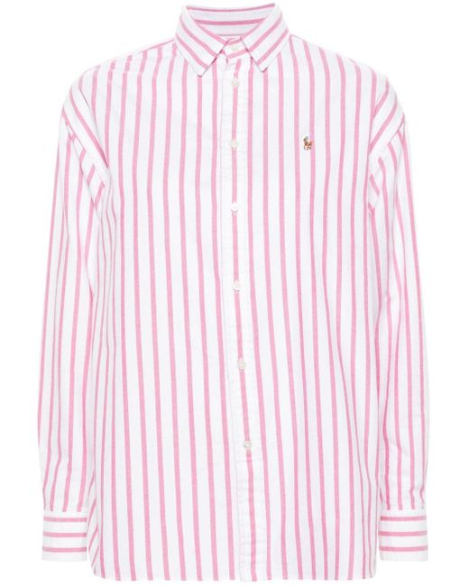 Polo Ralph Lauren Poloshirt Met Pony Strepen in het Pink