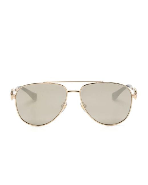 Versace Natural Pilot-Frame Sunglasses