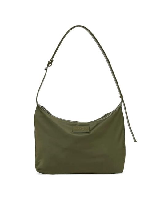 MM6 by Maison Margiela Green Logo-Patch Cross Body Bag