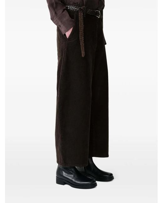 Studio Nicholson Black Chalco Corduroy Wide-Leg Trousers