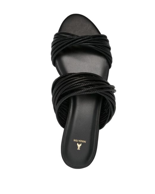 Patrizia Pepe Black Multi-strap Leather Sandals