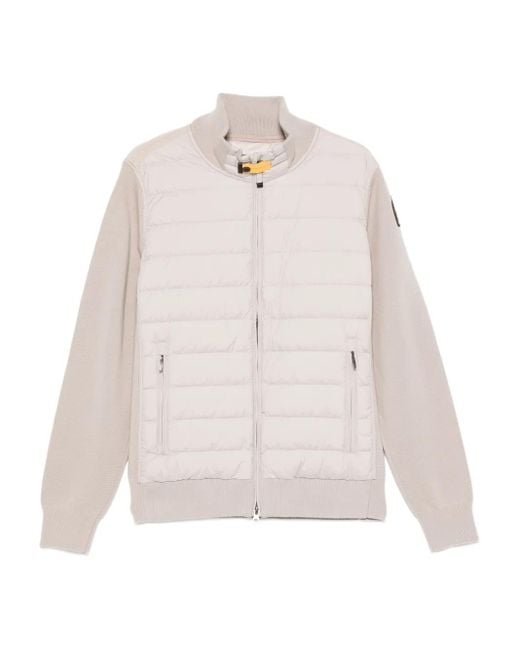 Parajumpers White Quilted Zip-Fastening Jacket for men