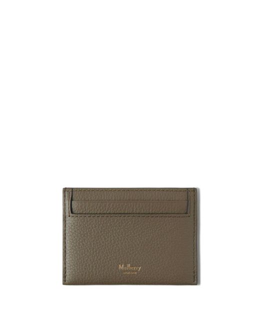 Mulberry Gray Continental Leather Card Holder