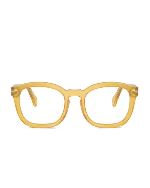 Persol Metallic Square-Frame Glasses