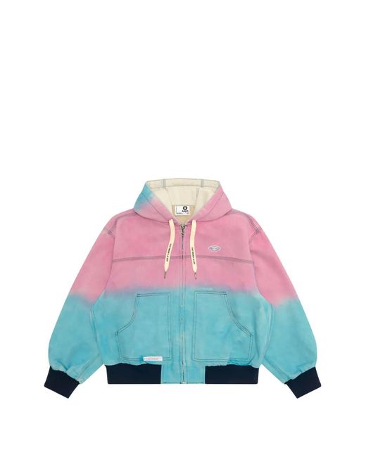 Aape By A Bathing Ape Pink Veste À Capuche Effet Tie & Dye