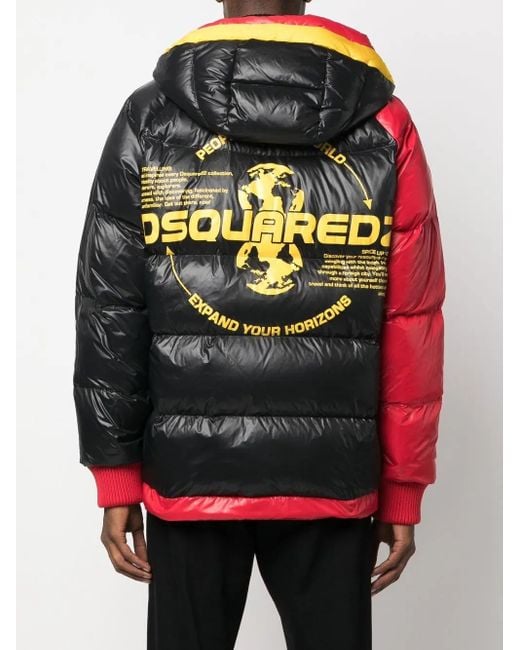 DSquared² Pink Hooded Puffer Down Jacket for men