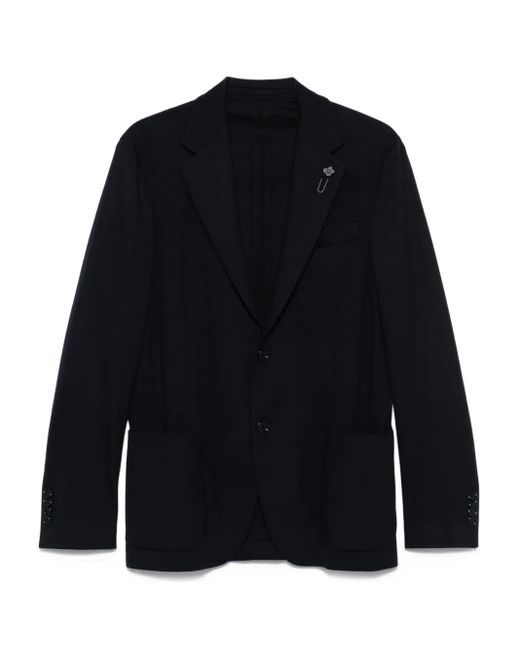 Blazer con bolsillo de parche Lardini de hombre de color Black