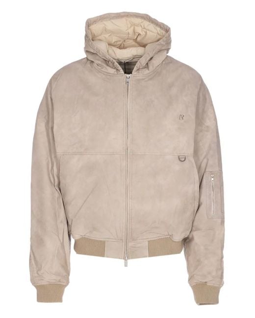 Represent Natural Hooded Padded Bomber Jacket for men