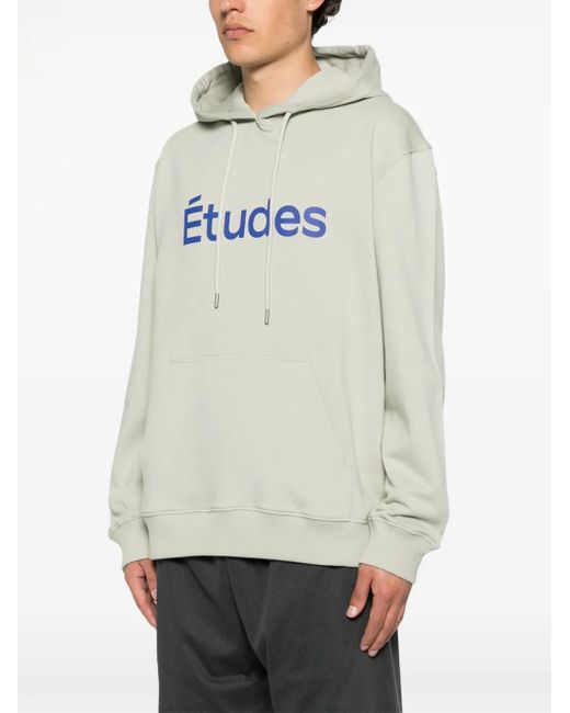 Etudes Studio White Logo-Print Hoodie for men