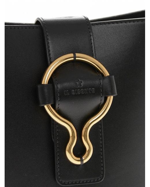 Il Bisonte White Leather Bucket Bag