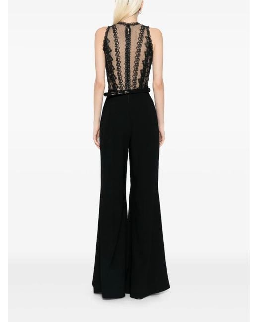 Saiid Kobeisy Black Lace Jumpsuit