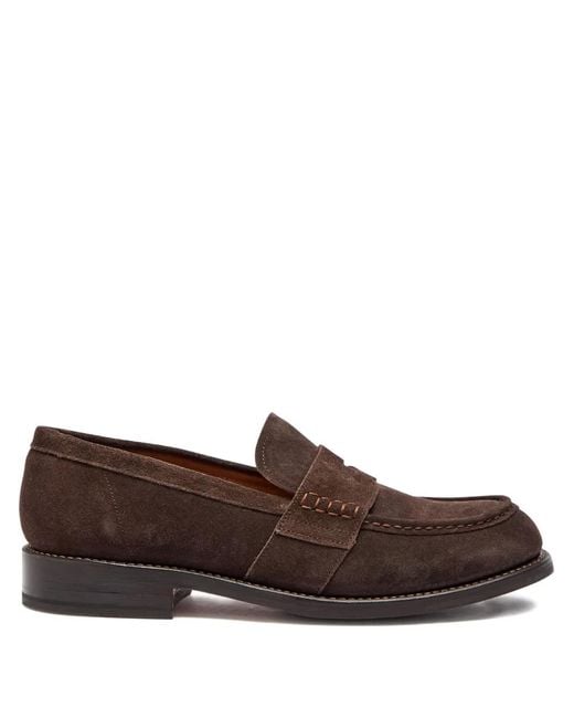 GRENSON Loafer Aus Wildleder in Brown für Herren