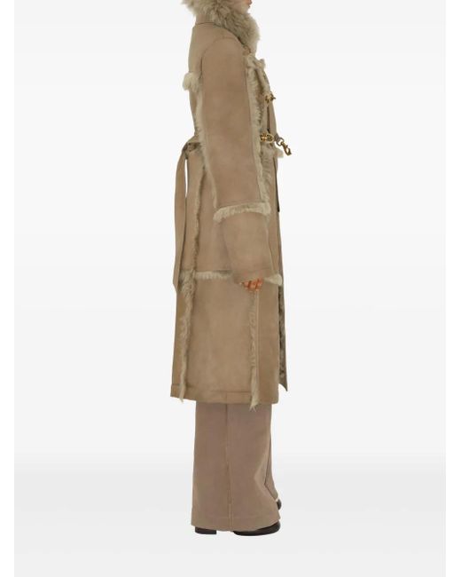 Burberry Natural Shearling Coat