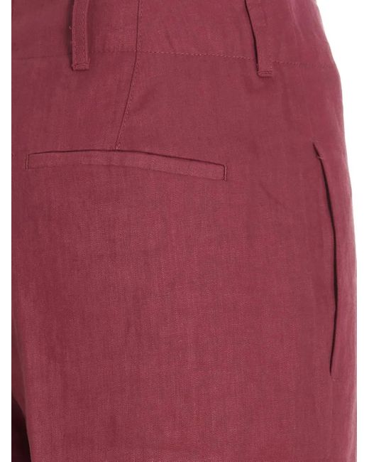 Max Mara Red Rebecca Straight Trousers