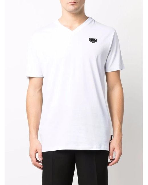 Philipp Plein White No Limits Rhinestone-Embellished T-Shirt