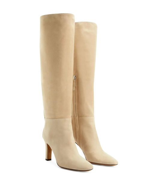 Alexandre Vauthier White 100Mm Panelled Knee-High Boots