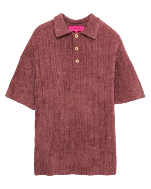 The Elder Statesman Poloshirt Aus Chenille in Red für Herren