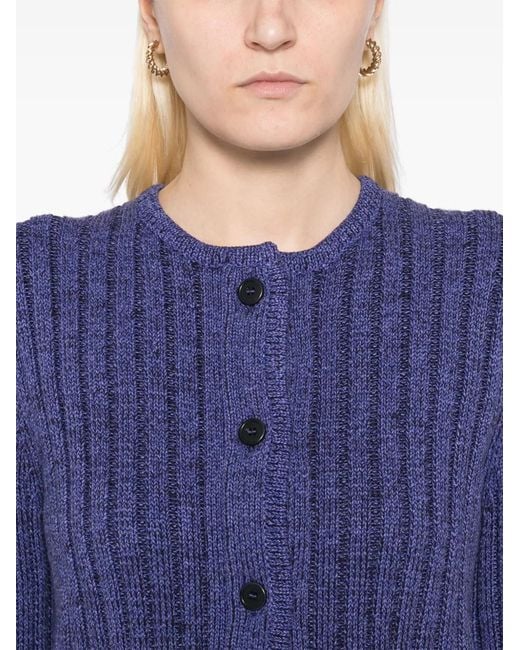 J.W. Anderson Blue Cropped Buttoned Cardigan