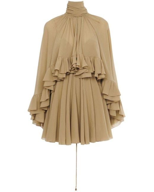 Chloé ラッフル ミニドレス Natural