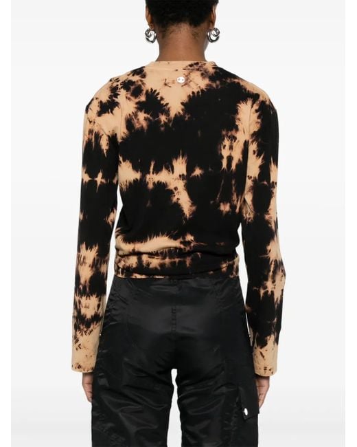 Rabanne Black Abstract-Print T-Shirt