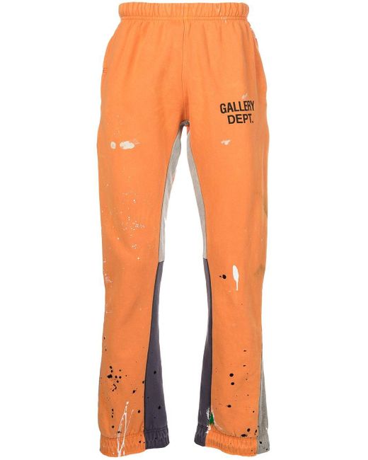 GALLERY DEPT. Cotton Flared Paint-splatter Track Pants in Orange for ...