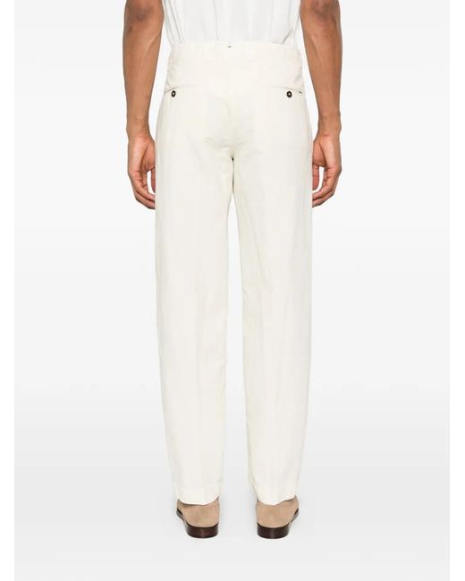 Berwich White Buttoned Trousers for men