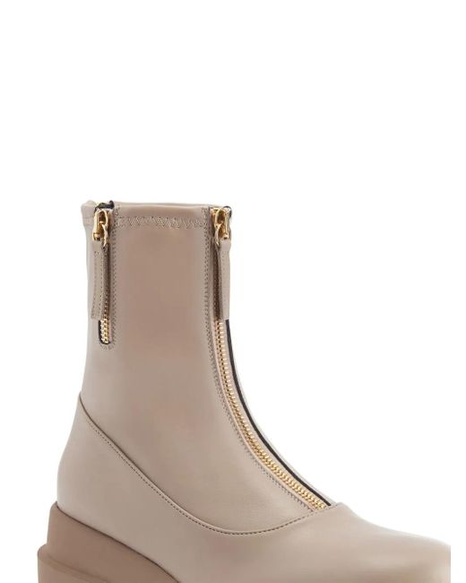 Giuseppe Zanotti Natural Avice 40Mm Zipped Ankle Boots