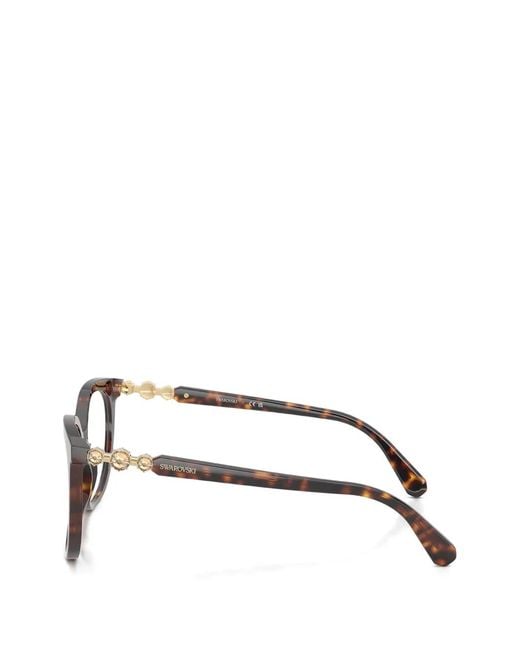 Swarovski Brown Tortoiseshell Glasses