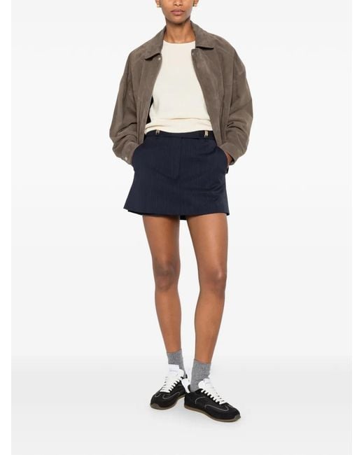 Sandro Blue Pinstripe Skort