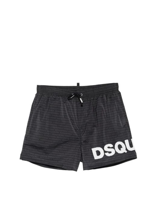 DSquared² Black Logo Drawstring-Waistband Boxers for men