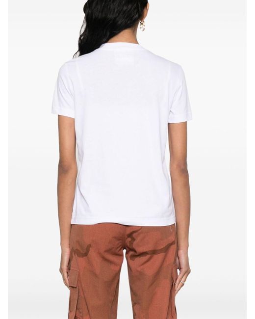 Versace T-shirt Met Logoprint in het White