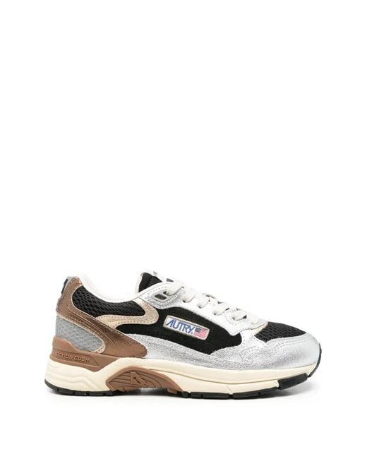 Autry White Hyperway Sneakers Mit Einsätzen