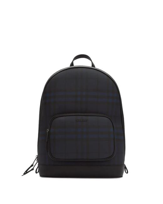 Burberry Black City Check Backpack for men