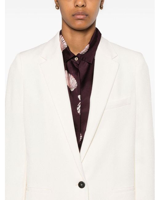 Forte Forte White Crepe De Chine Blazer