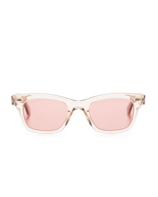 Garrett Leight Pink Grove Rectangle-frame Sunglasses