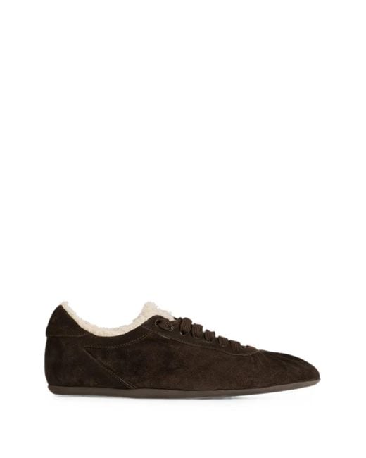 Dolce & Gabbana Brown Ballet Suede Sneakers