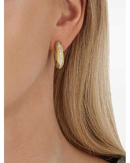 Nanis Brown Libera Diamond Huggie Earrings