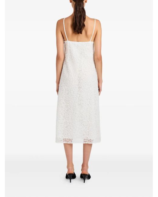 Proenza Schouler White Virginie Embroidery-Detail Midi Dress