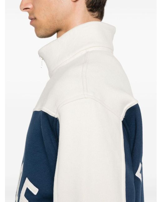 Rhude Blue Contrast Varsity Cotton Sweatshirt for men
