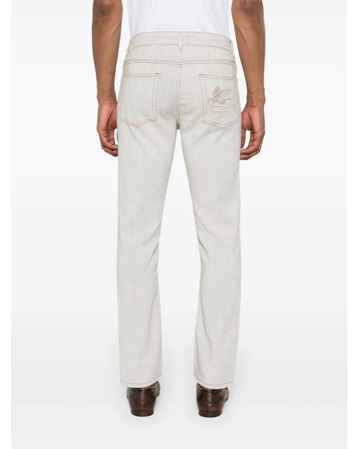 Etro Gray Slim Cotton Jeans for men