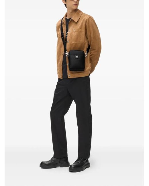 Karl Lagerfeld Black K/Monogram Leather Crossbody Bag for men